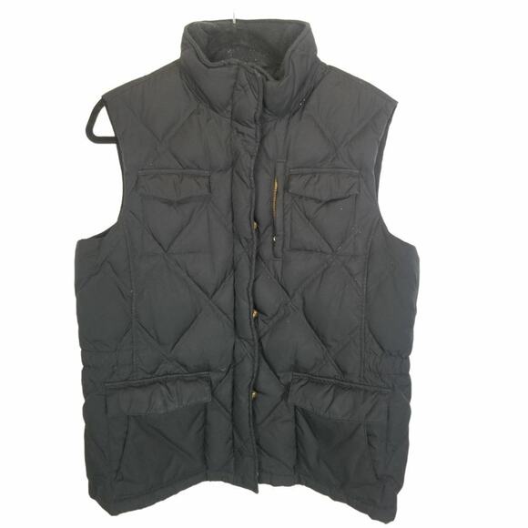 Lands End Womens Down Quilted Puffer Vest Gorpcore Sz L 14/16 Full Zip Outdoor - Picture 1 of 7